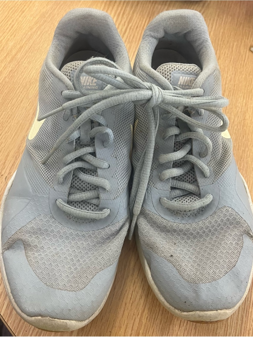 Nike Women's Pale Gray Mesh Training Sneakers
